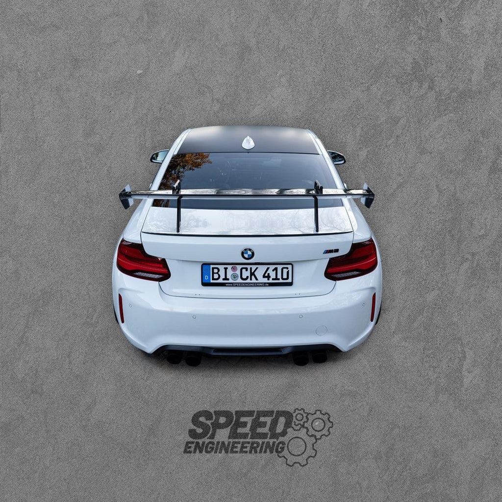 Speed Engineering - Big Swan Neck Wing Heckflügel für BMW M2 F87 / M2 Competition / CS F87 - 14310 - Akrapovic Auspuffanlage