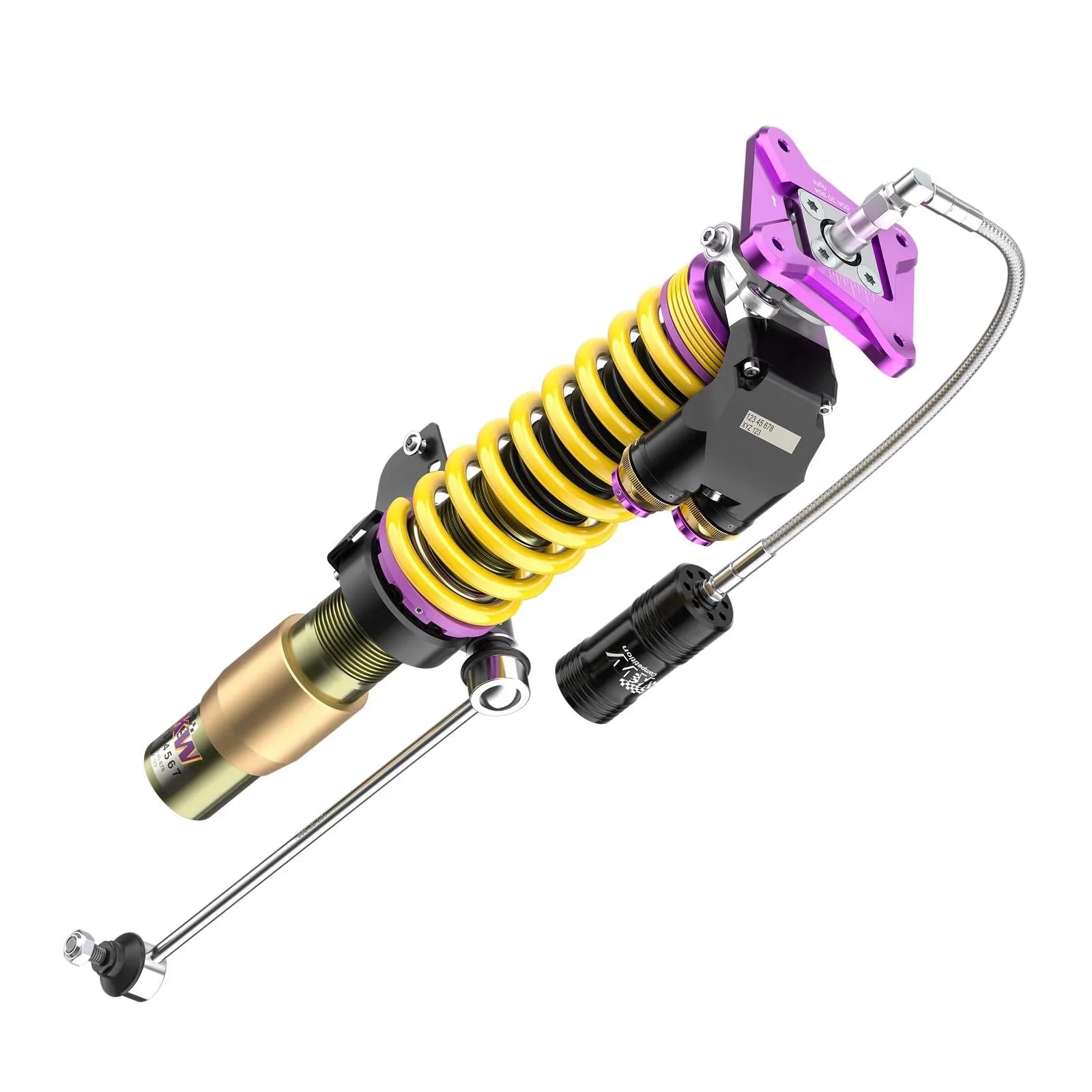 KW Gewindefahrwerk V5 Clubsport inkl. Stützlager/Domlager für BMW M2 G87 - 30901200EB - Akrapovic Auspuffanlage