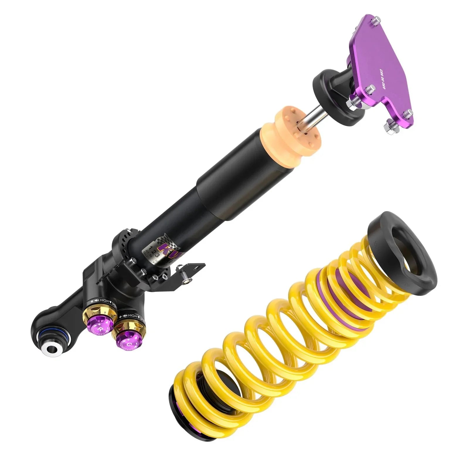 KW Gewindefahrwerk V5 Clubsport inkl. Stützlager/Domlager für BMW M2 G87 - 30901200EB - Akrapovic Auspuffanlage