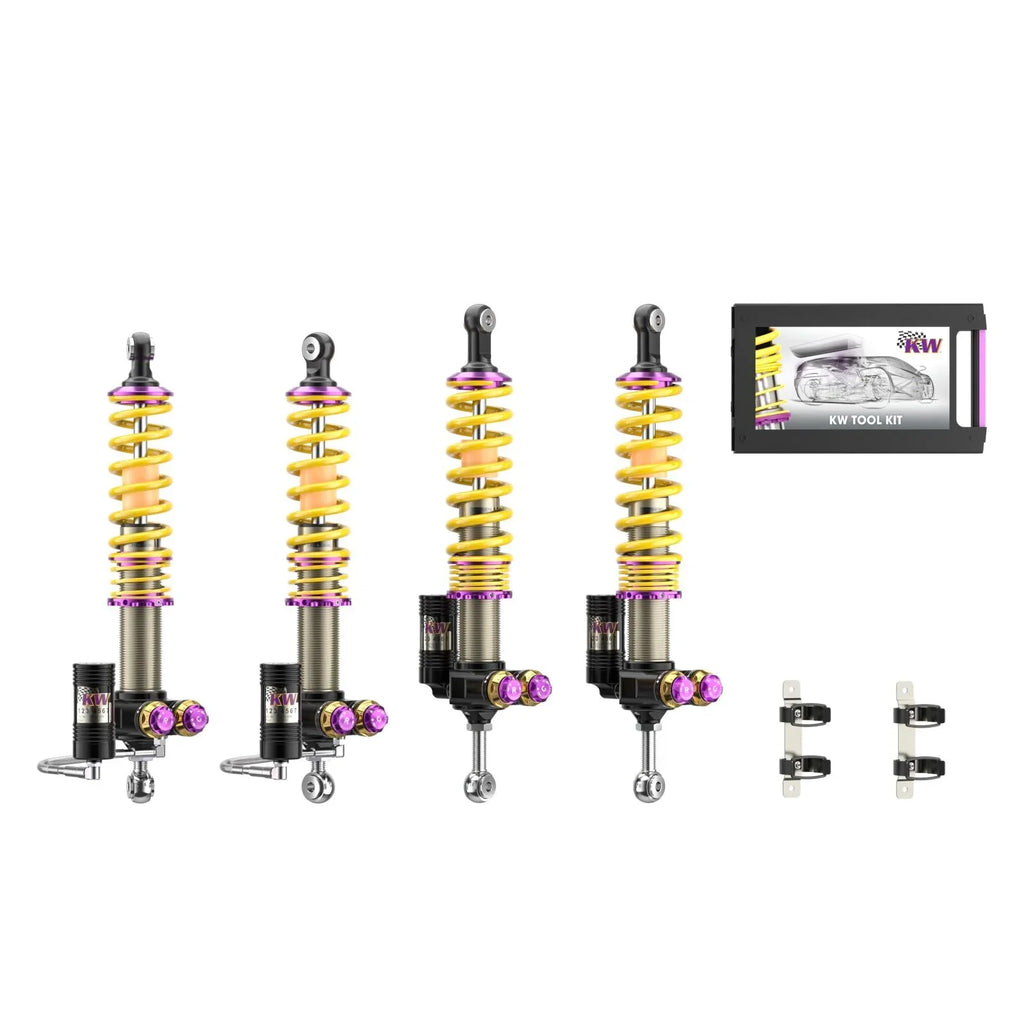 KW Gewindefahrwerk V5 für Porsche Carrera GT 980 - 30971027/30971427 - Akrapovic Auspuffanlage
