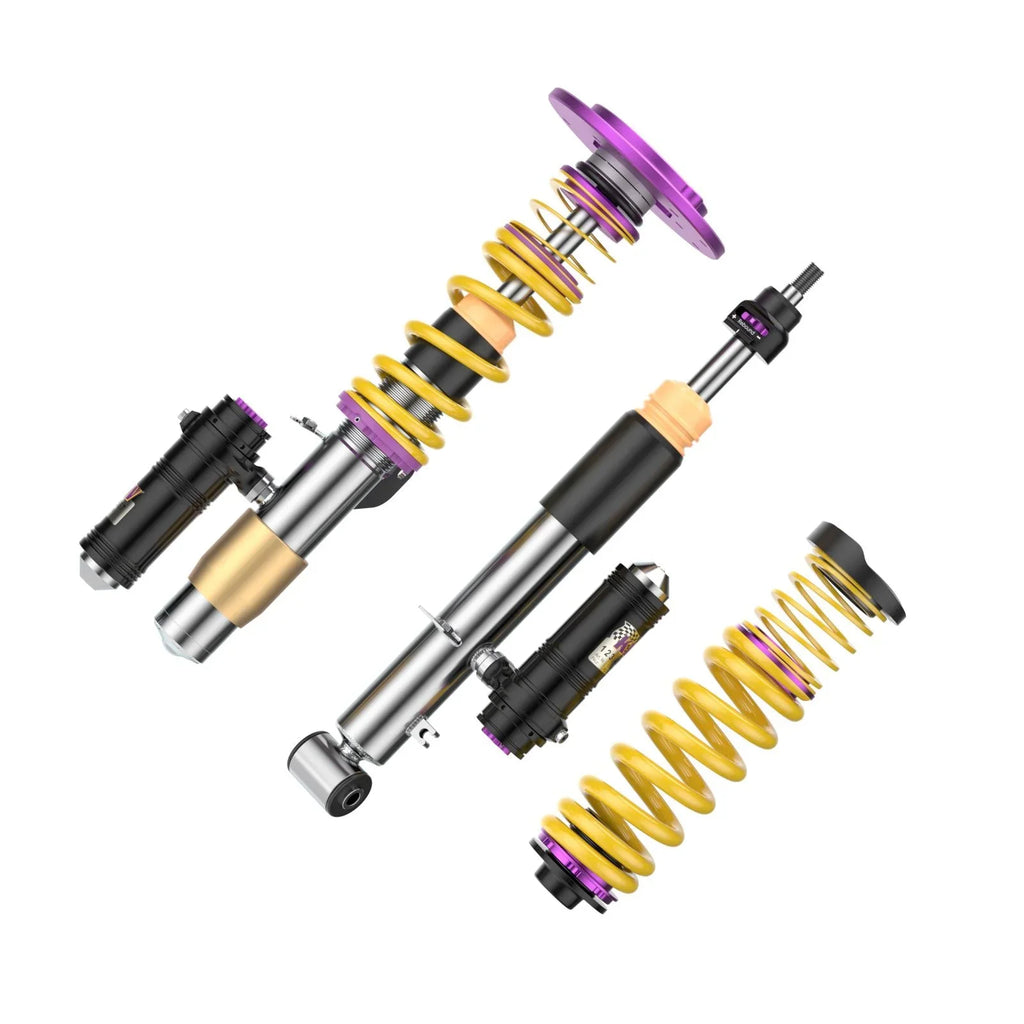 KW Gewindefahrwerk V3 Clubsport inkl. Stützlager für BMW M3 F80 / M4 F82 - 352208BB / 352208AN - Akrapovic Auspuffanlage