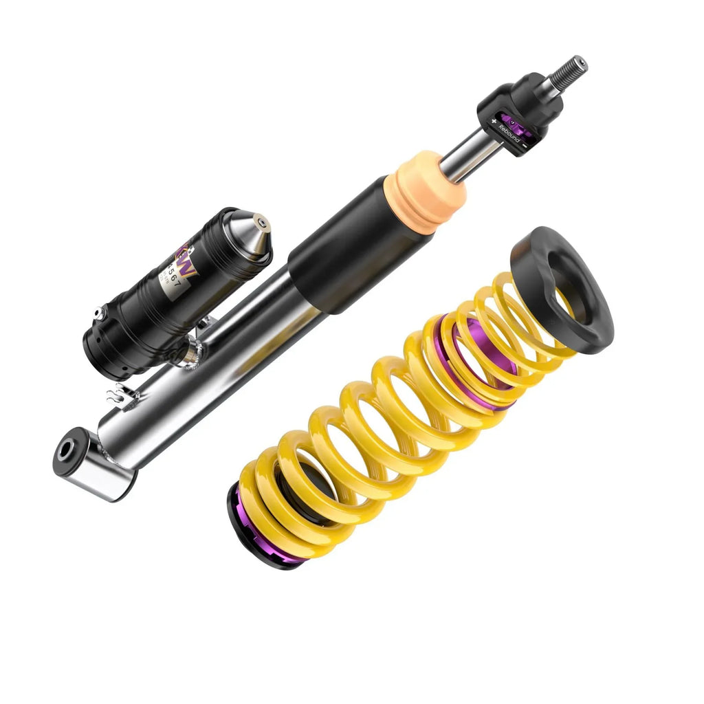 KW Gewindefahrwerk V3 Clubsport inkl. Stützlager für BMW M3 F80 / M4 F82 - 352208BB / 352208AN - Akrapovic Auspuffanlage