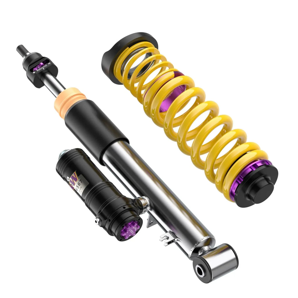 KW Gewindefahrwerk V3 Clubsport inkl. Stützlager für BMW M3 F80 / M4 F82 - 352208BB / 352208AN - Akrapovic Auspuffanlage