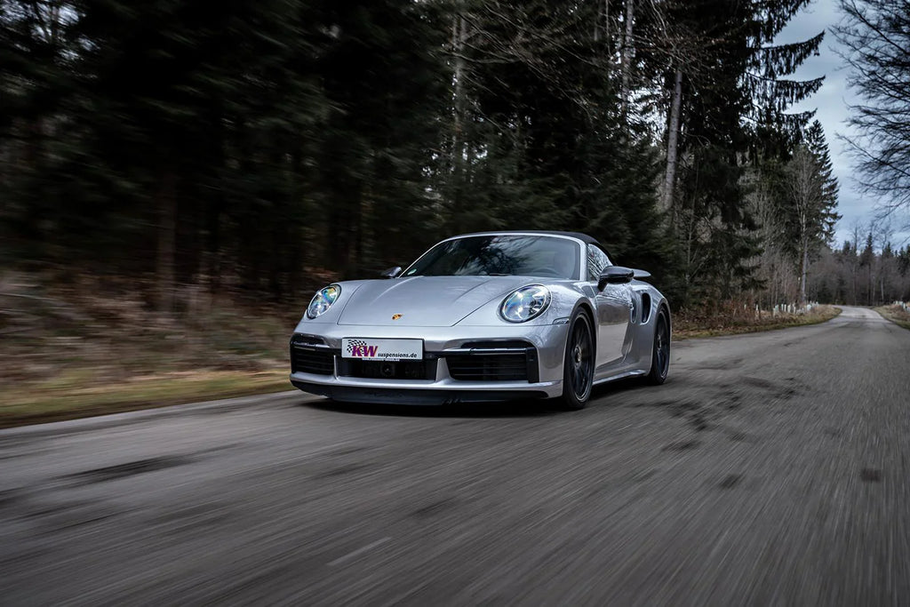 KW Gewindefahrwerk V4 für Porsche 992 Turbo / Turbo S - 3A771090 - Akrapovic Auspuffanlage
