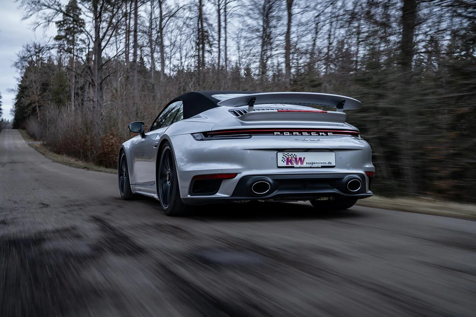 KW Gewindefahrwerk V4 für Porsche 992 Turbo / Turbo S - 3A771090 - Akrapovic Auspuffanlage