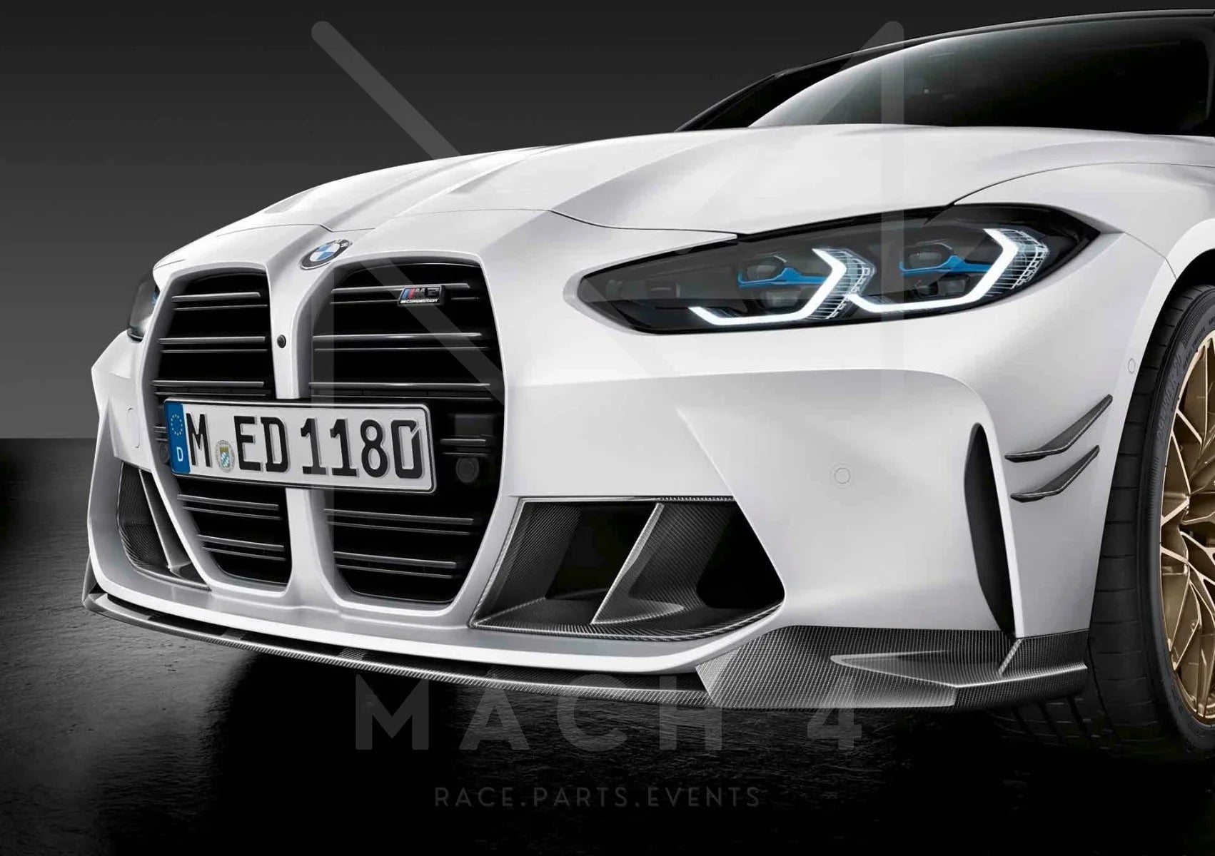 BMW M Performance Frontaufsatz Carbon / Frontlippe für BMW M4 G82/G83 - 51192475168 - Akrapovic Auspuffanlage
