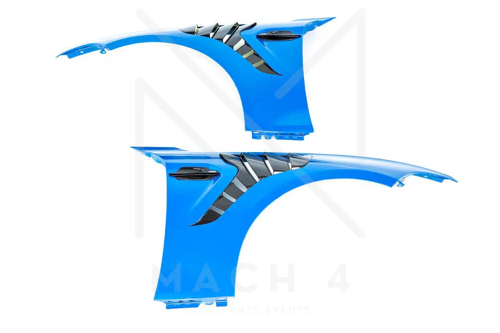 Alpha-N Carbon Kotflügel mit Lüftungsöffnungen Set / Carbon Vented Front Fender Set für BMW M2 F87 / M2 Competition F87 / M2 CS F87 - AN-0521 - Akrapovic Auspuffanlage