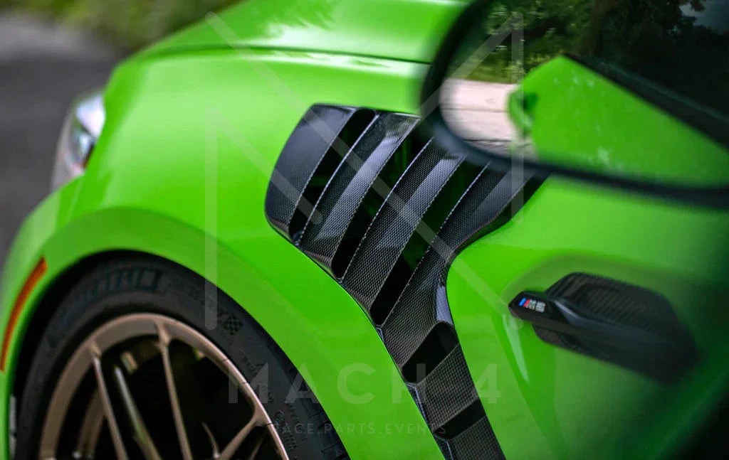 Alpha-N Carbon Kotflügel mit Lüftungsöffnungen Set / Carbon Vented Front Fender Set für BMW M2 F87 / M2 Competition F87 / M2 CS F87 - AN-0521 - Akrapovic Auspuffanlage