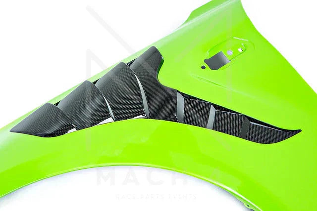 Alpha-N Carbon Kotflügel mit Lüftungsöffnungen Set / Carbon Vented Front Fender Set für BMW M2 F87 / M2 Competition F87 / M2 CS F87 - AN-0521 - Akrapovic Auspuffanlage