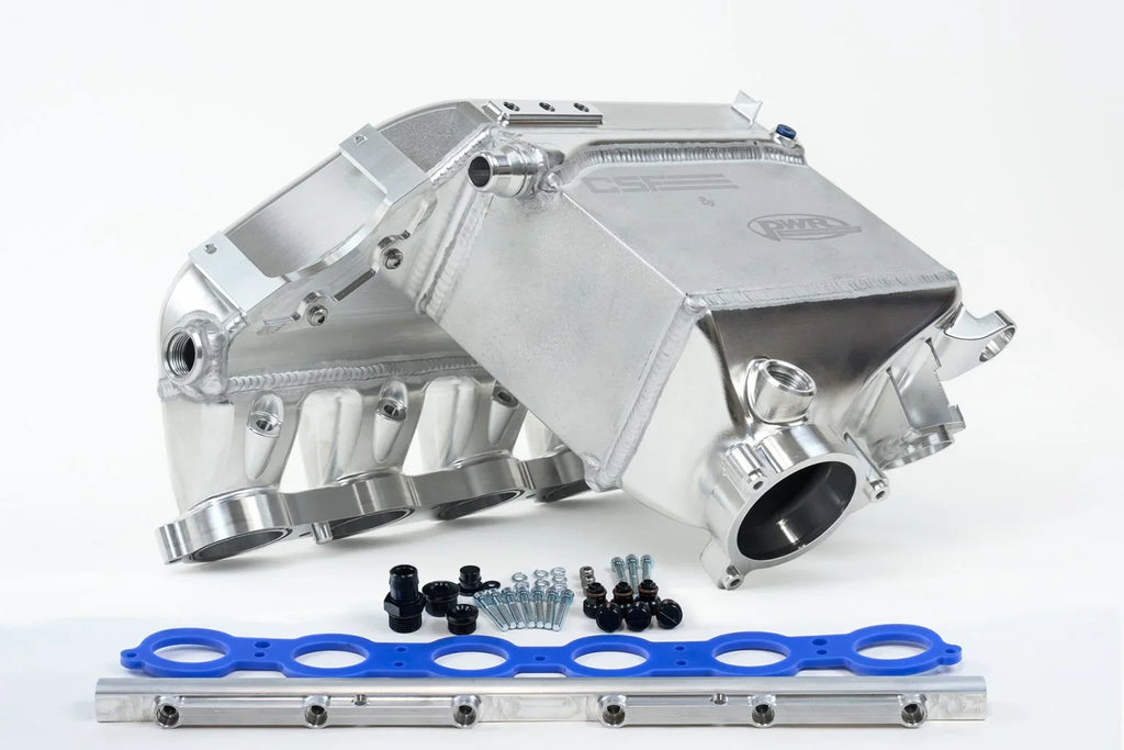 CSF Ladeluftkühler - Manifold für BMW S58 M3/M4 G80/G81/G82/G83 G8x - 8233/8233B/8233C - Akrapovic Auspuffanlage