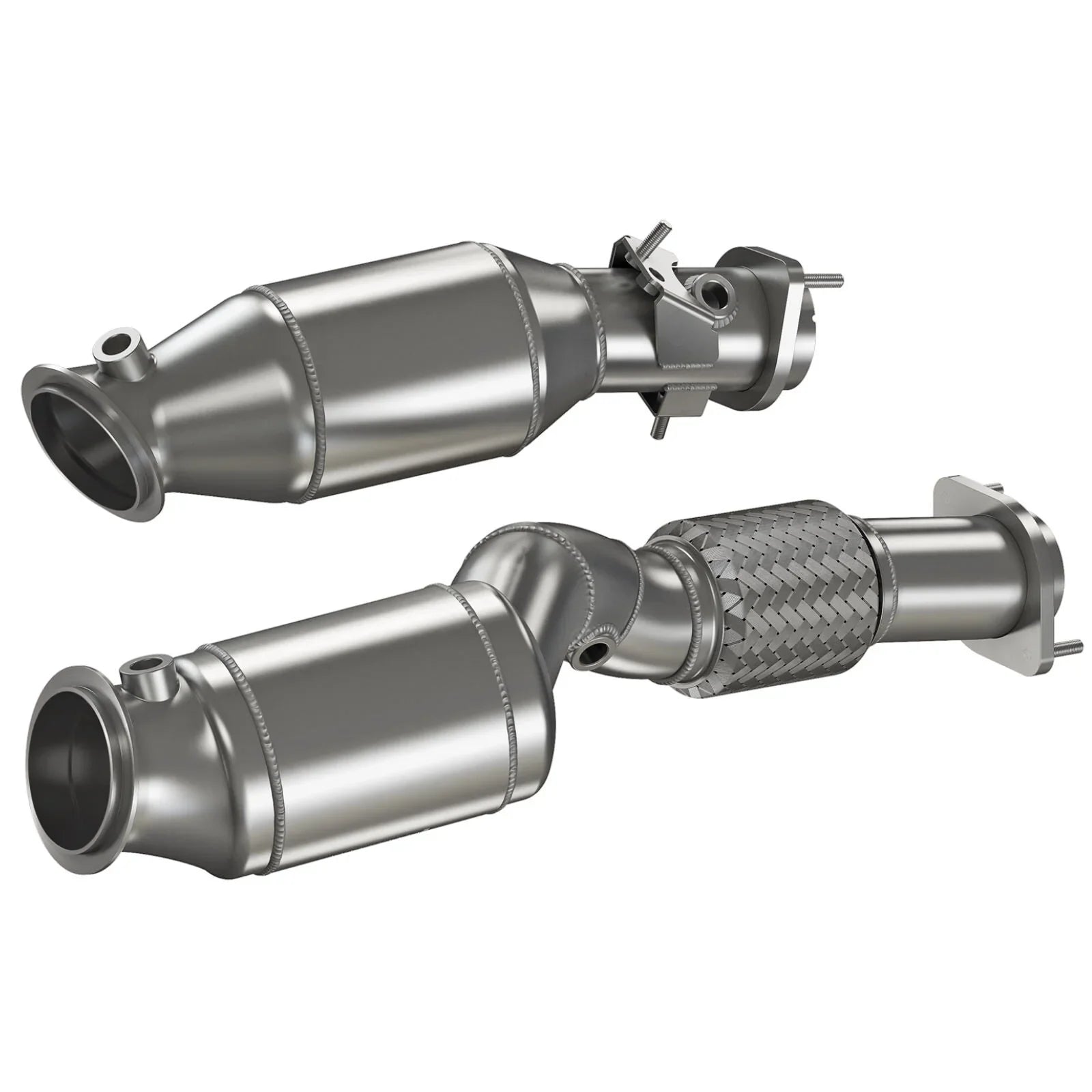 HJS ECE Downpipes mit 200 Zellen Kats für BMW M2 G87 - S58 Motor - mit Zulassung - 90822060 - Akrapovic Auspuffanlage