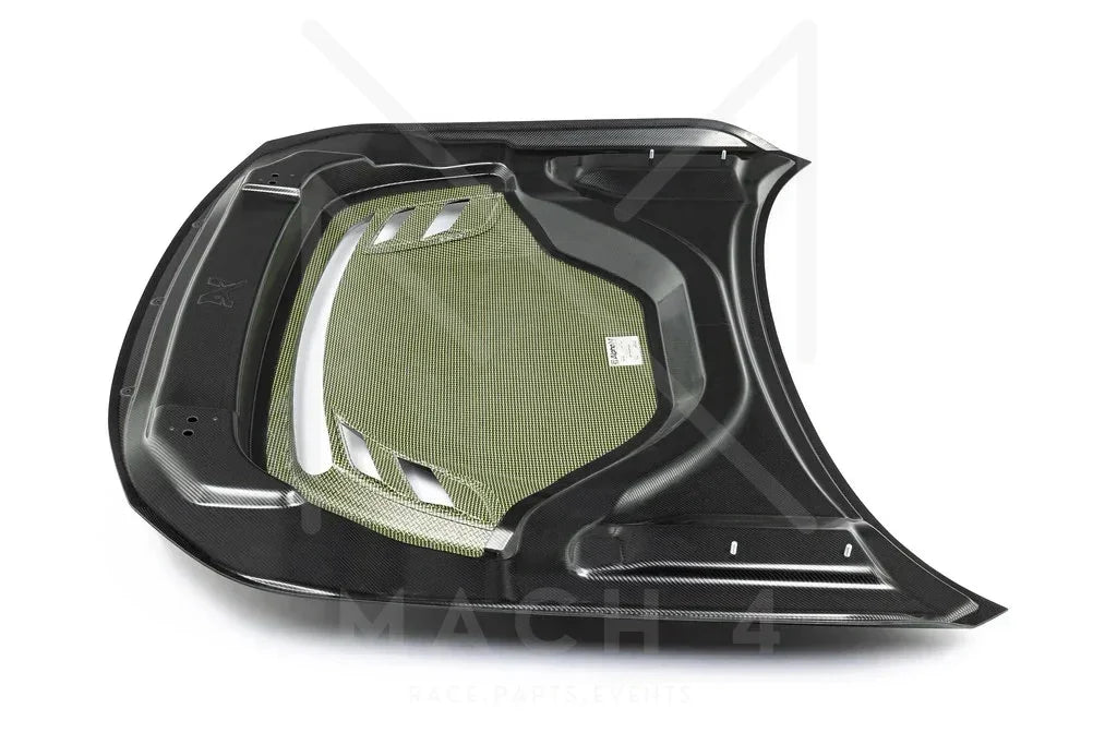 Alpha-N Carbon Clubsport Motorhaube mit Einsatz / Clubsport Hood with Vent für BMW M2 G87 - AN-0735 / AN-0731 - Akrapovic Auspuffanlage