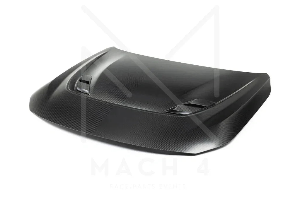Alpha-N Carbon Clubsport Motorhaube mit Einsatz / Clubsport Hood with Vent für BMW M2 G87 - AN-0735 / AN-0731 - Akrapovic Auspuffanlage