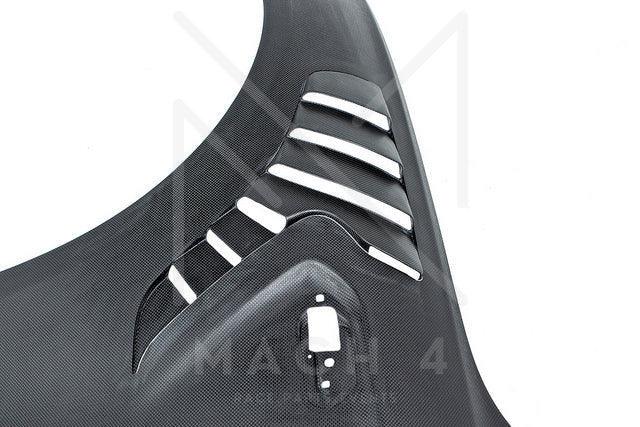 Alpha-N Carbon Kotflügel mit Lüftungsöffnungen Set / Carbon Vented Front Fender Set für BMW M2 F87 / M2 Competition F87 / M2 CS F87 - AN-0521 - Akrapovic Auspuffanlage