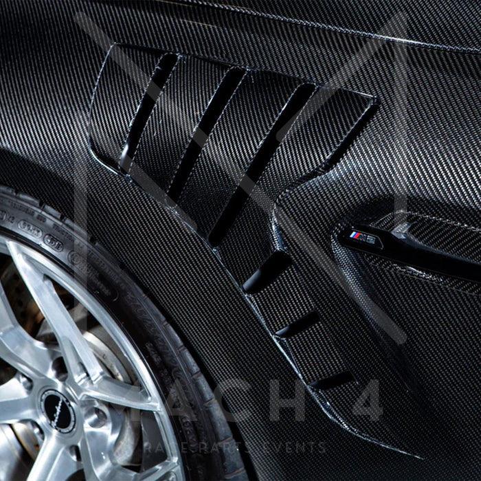 Alpha-N Carbon Kotflügel mit Lüftungsöffnungen Set / Carbon Vented Front Fender Set für BMW M2 F87 / M2 Competition F87 / M2 CS F87 - AN-0521 - Akrapovic Auspuffanlage