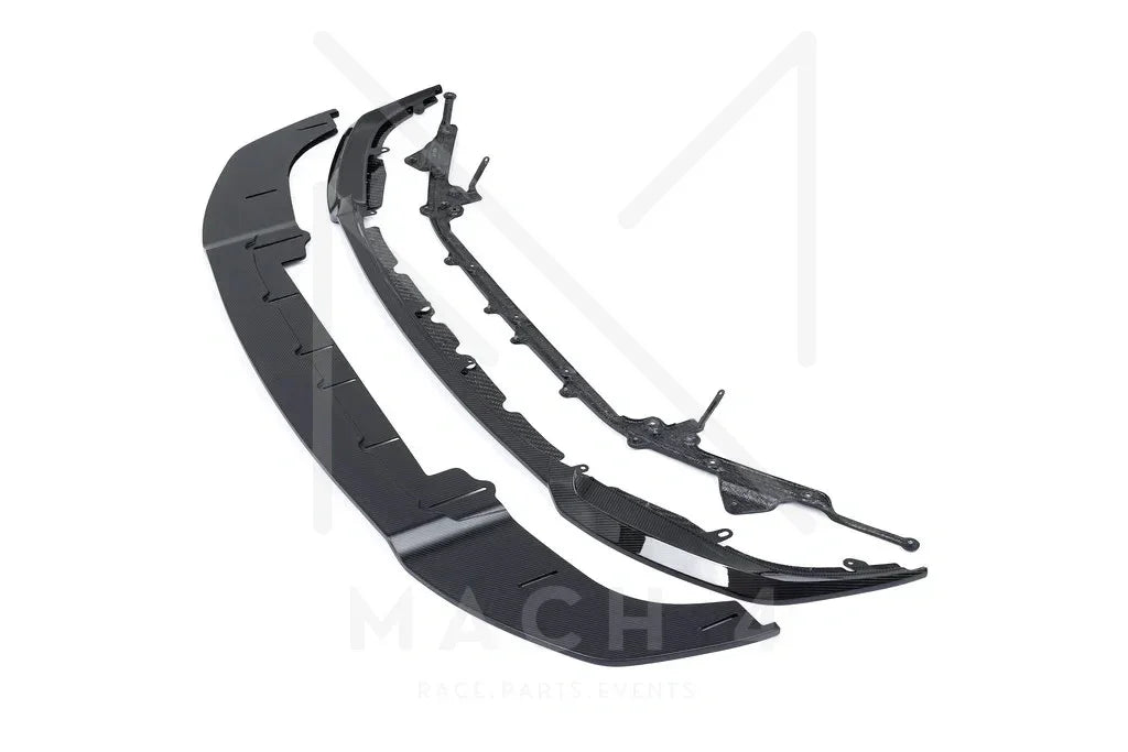Alpha-N Carbon Frontlippe Class 3 + Splitter verstellbar / Adjustable Front Lip für BMW M2 G87 - AN-0530 - Akrapovic Auspuffanlage