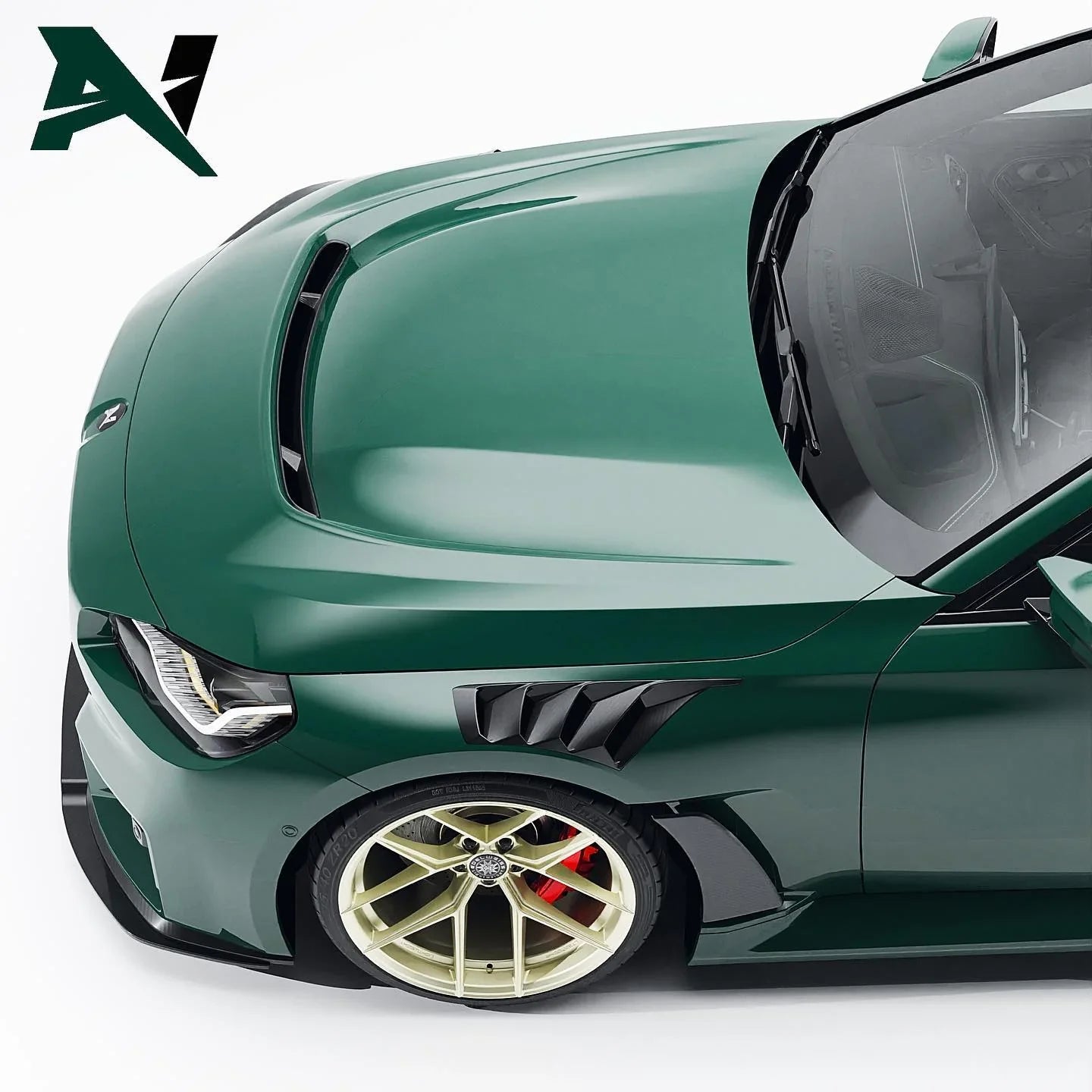 Alpha-N Carbon Motorhaube mit Einsatz / Hood with Vent für BMW M2 G87 - AN-0301 / AN-0316 - Akrapovic Auspuffanlage