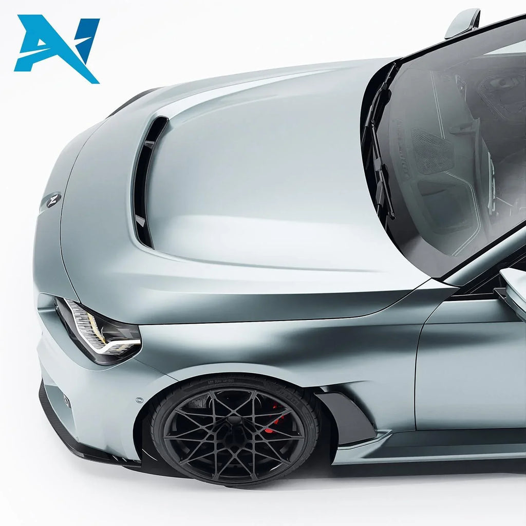Alpha-N Carbon Motorhaube mit Einsatz / Hood with Vent für BMW M2 G87 - AN-0301 / AN-0316 - Akrapovic Auspuffanlage