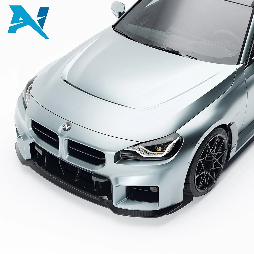 Alpha-N Carbon Motorhaube mit Einsatz / Hood with Vent für BMW M2 G87 - AN-0301 / AN-0316 - Akrapovic Auspuffanlage