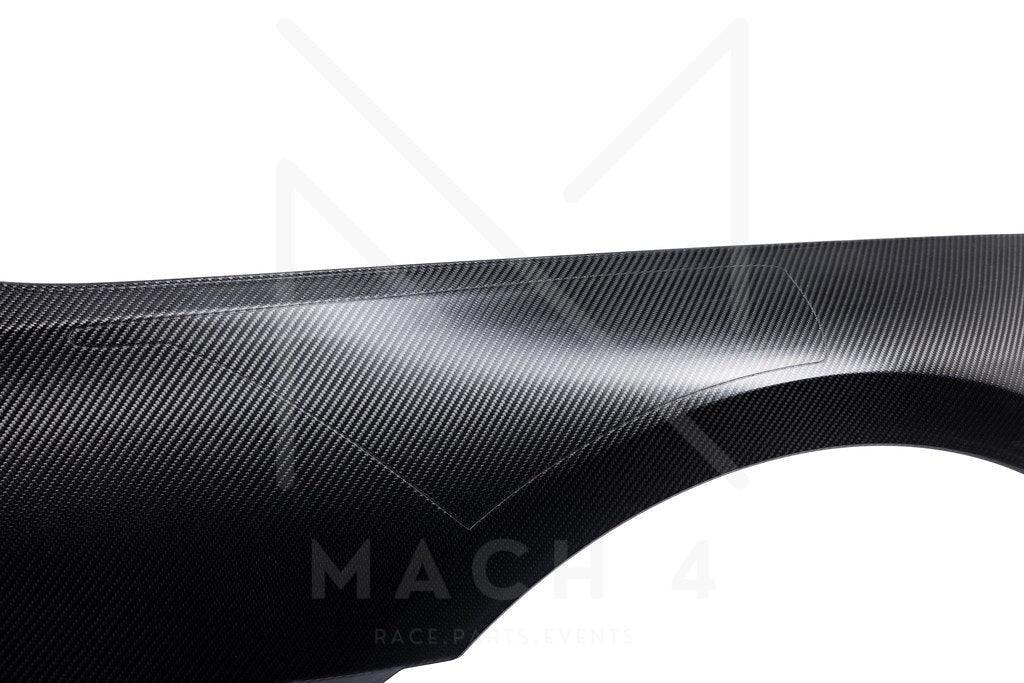 Alpha-N Carbon Kotflügel mit Aero-Blade V2 Set / Carbon Front Fender with Blades V2 Set für BMW M2 G87 - AN-0523 - Akrapovic Auspuffanlage