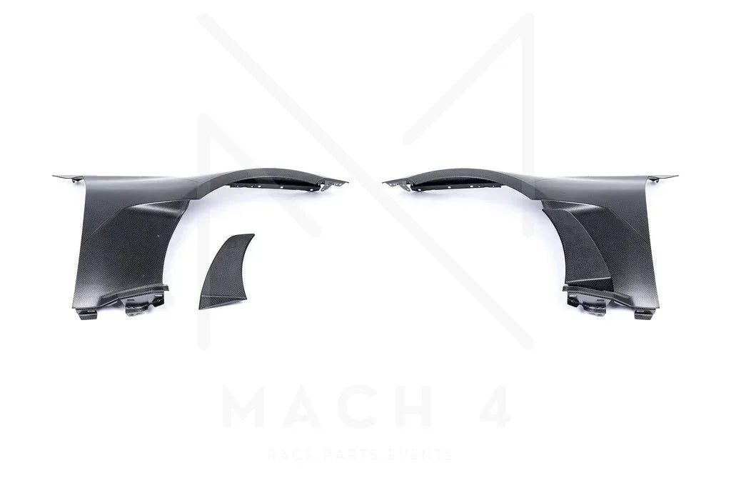 Alpha-N Carbon Kotflügel mit Aero-Blade V2 Set / Carbon Front Fender with Blades V2 Set für BMW M2 G87 - AN-0523 - Akrapovic Auspuffanlage