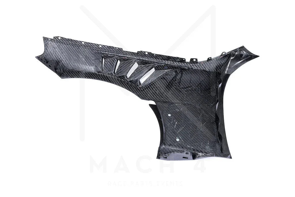 Alpha-N Carbon Kotflügel mit Aero-Blade und Lüftungsöffnungen V4 Set / Carbon Vented Front Fender with Blades V4 Set für BMW M2 G87 - AN-0525 - Akrapovic Auspuffanlage