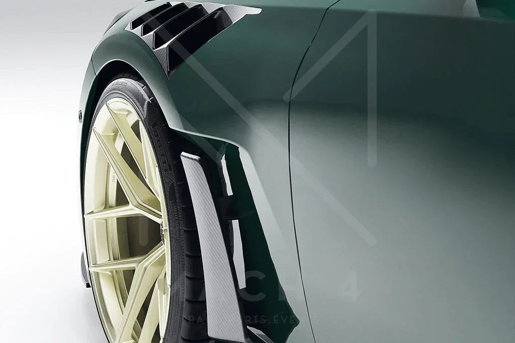 Alpha-N Carbon Kotflügel mit Aero-Blade und Lüftungsöffnungen V4 Set / Carbon Vented Front Fender with Blades V4 Set für BMW M2 G87 - AN-0525 - Akrapovic Auspuffanlage