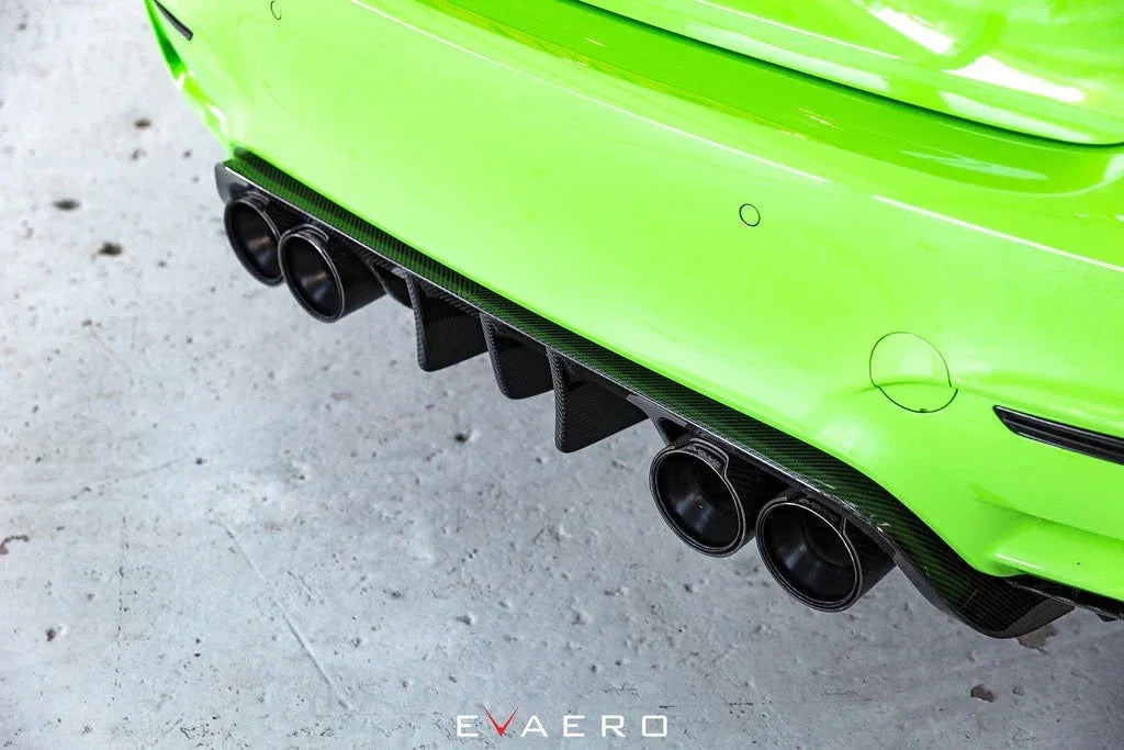 Evaero Eventuri Carbon Diffusor mit Seitenteilen für BMW M3/M4 F80/F82 - EVA-F8XM-DIF - Akrapovic Auspuffanlage