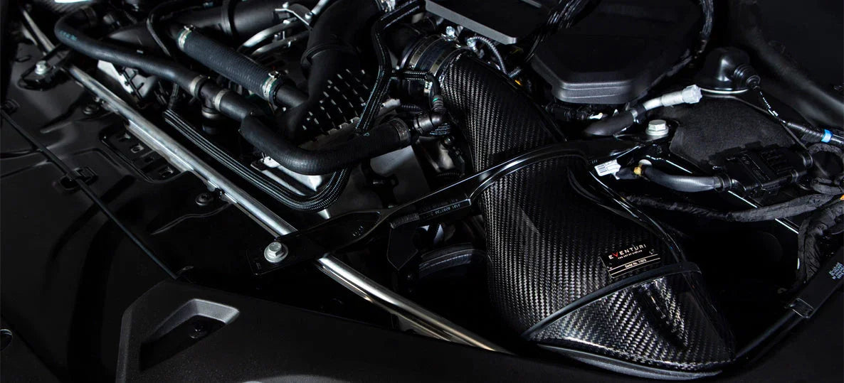 Eventuri Carbon Ansaugsystem V2 für BMW M5 F90 / M8 F91/F92/F93 S63 Motor - Akrapovic Auspuffanlage