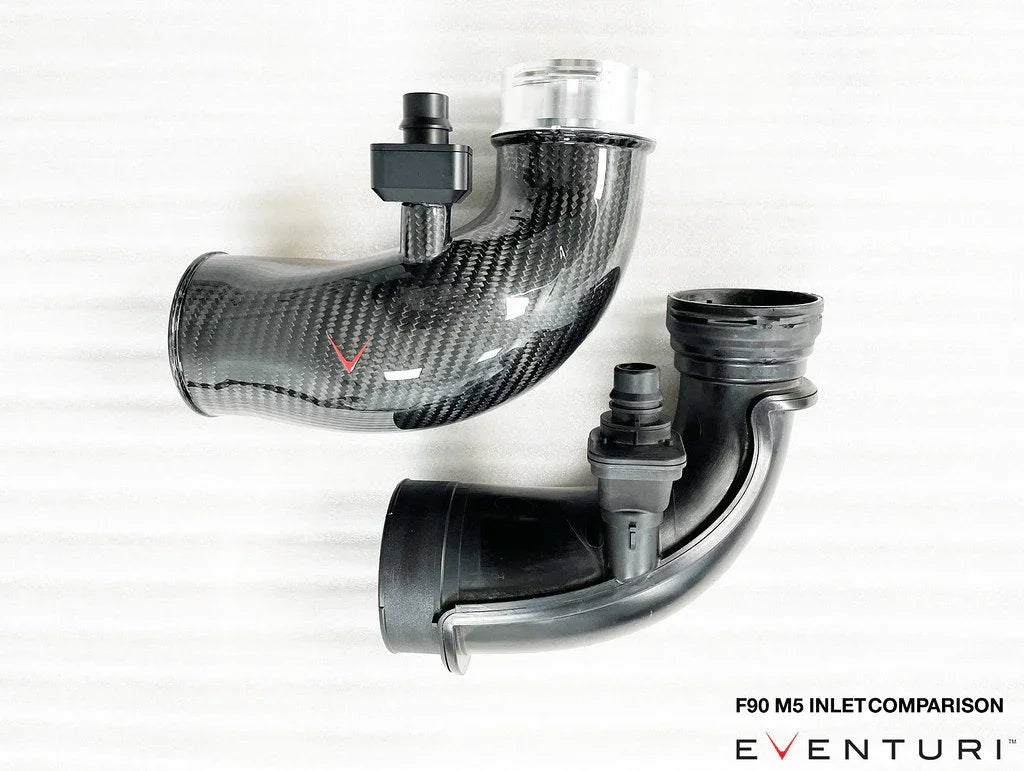 Eventuri Carbon Ansaugsystem V2 für BMW M5 F90 / M8 F91/F92/F93 S63 Motor - Akrapovic Auspuffanlage