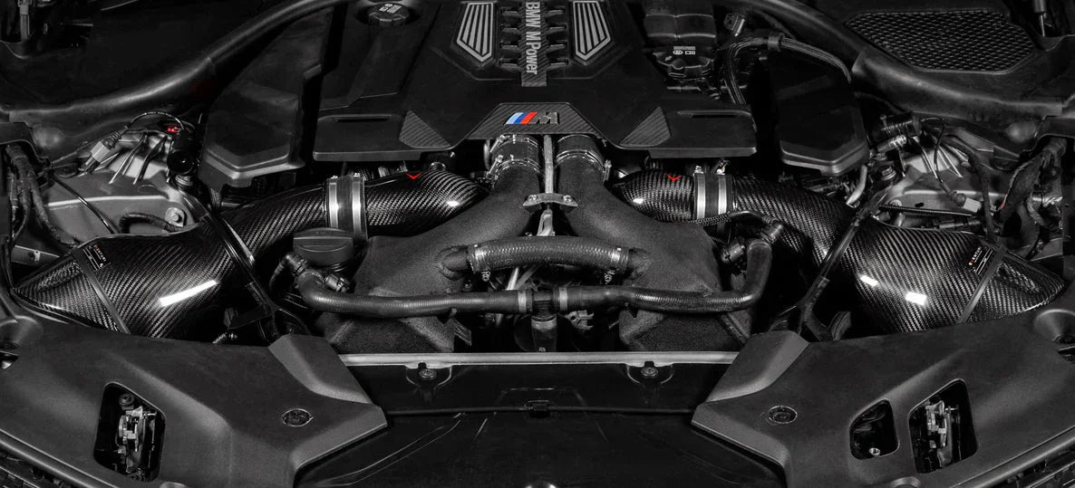 Eventuri Carbon Ansaugsystem V2 für BMW M5 F90 / M8 F91/F92/F93 S63 Motor - Akrapovic Auspuffanlage
