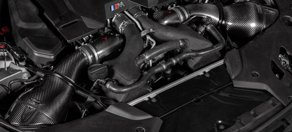 Eventuri Carbon Ansaugsystem V2 für BMW M5 F90 / M8 F91/F92/F93 S63 Motor - Akrapovic Auspuffanlage