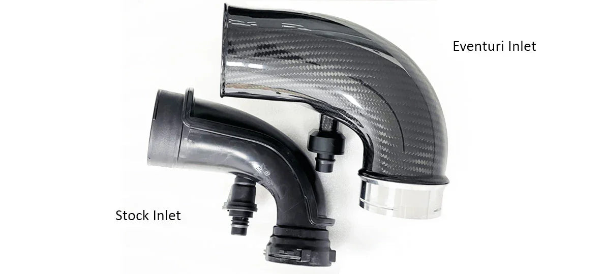 Eventuri Carbon Ansaugsystem V2 für BMW M5 F90 / M8 F91/F92/F93 S63 Motor - Akrapovic Auspuffanlage