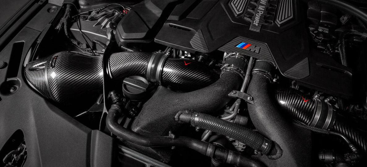 Eventuri Carbon Ansaugsystem V2 für BMW M5 F90 / M8 F91/F92/F93 S63 Motor - Akrapovic Auspuffanlage