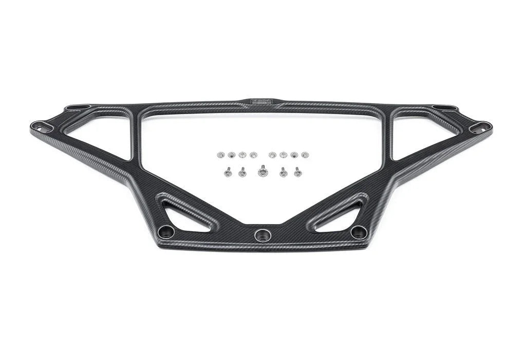 Eventuri Carbon Domstrebe / Carbon Strut Brace für BMW M2 G87 S58 Motor - Akrapovic Auspuffanlage