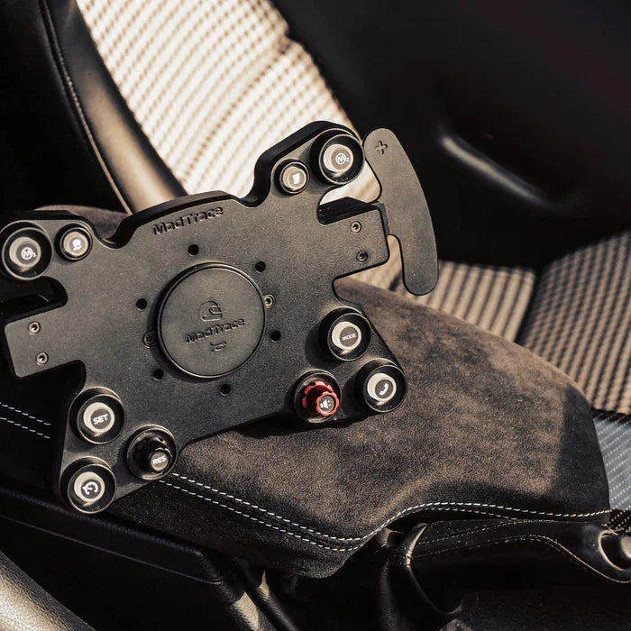 JQ Werks MADTRACE® BMW F Series Racing Steering Wheel System / Motorsport Lenkrad Alcantara für BMW M2 F87 / M2 Competition F87 / M2 CS F87 - Akrapovic Auspuffanlage