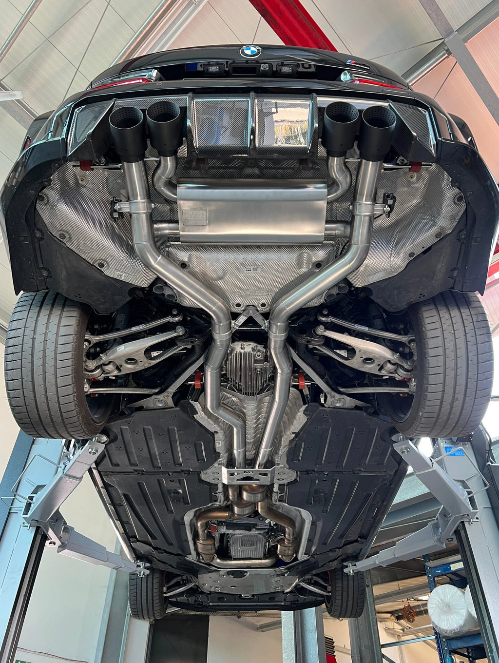 MH-Pipes 3" Abgasanlage für BMW M3 G80 / M3 Touring G81 mit ECE-Zulassung - Akrapovic Auspuffanlage