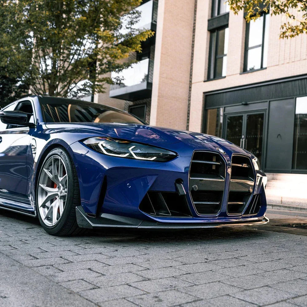 R44/MHC+ Carbon Front Splitter Frontlippe CSL Design für BMW M3 G80/G81 & M4 G82/G83 - Akrapovic Auspuffanlage