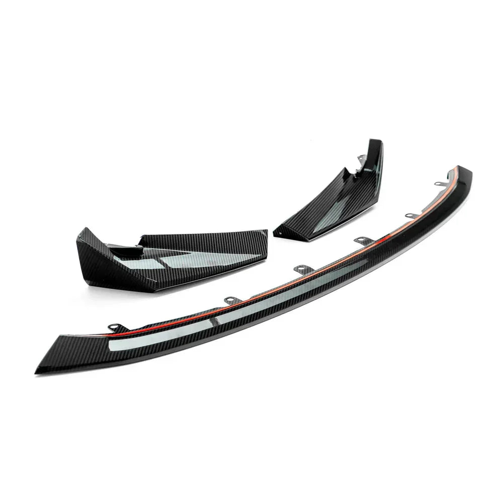 R44/MHC+ Carbon Front Splitter Frontlippe CSL Design für BMW M3 G80/G81 & M4 G82/G83 - Akrapovic Auspuffanlage