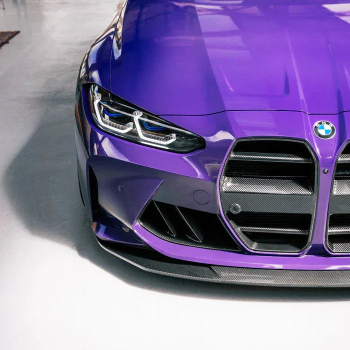 R44/MHC+ Carbon SP1 Frontlippe / Frontsplitter für BMW M3 G80/G81 / M4 G82/G83 - Akrapovic Auspuffanlage