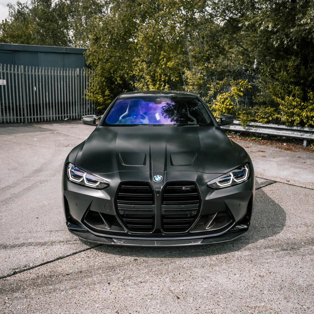 R44/MHC+ Carbon SP1 Frontlippe / Frontsplitter für BMW M3 G80/G81 / M4 G82/G83 - Akrapovic Auspuffanlage