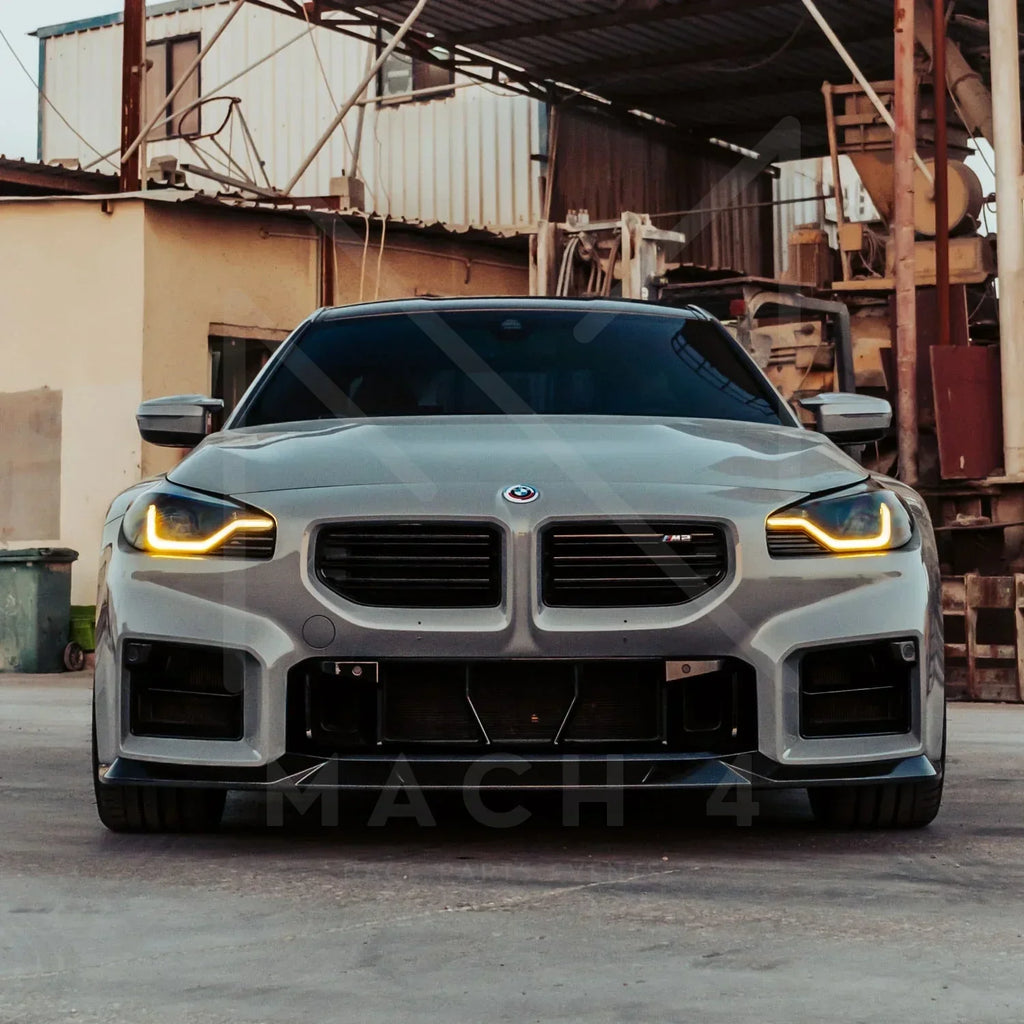 R44/MHC Edition 1 Carbon Front Splitter / Frontlippe für BMW M2 G87 - Akrapovic Auspuffanlage
