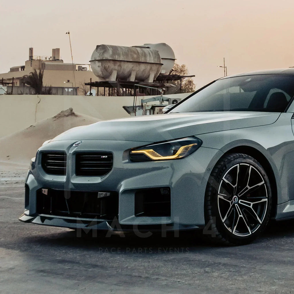 R44/MHC Edition 1 Carbon Front Splitter / Frontlippe für BMW M2 G87 - Akrapovic Auspuffanlage