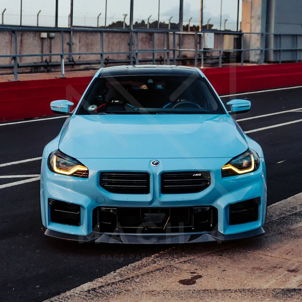 R44/MHC Edition 1 Carbon Front Splitter / Frontlippe für BMW M2 G87 - Akrapovic Auspuffanlage
