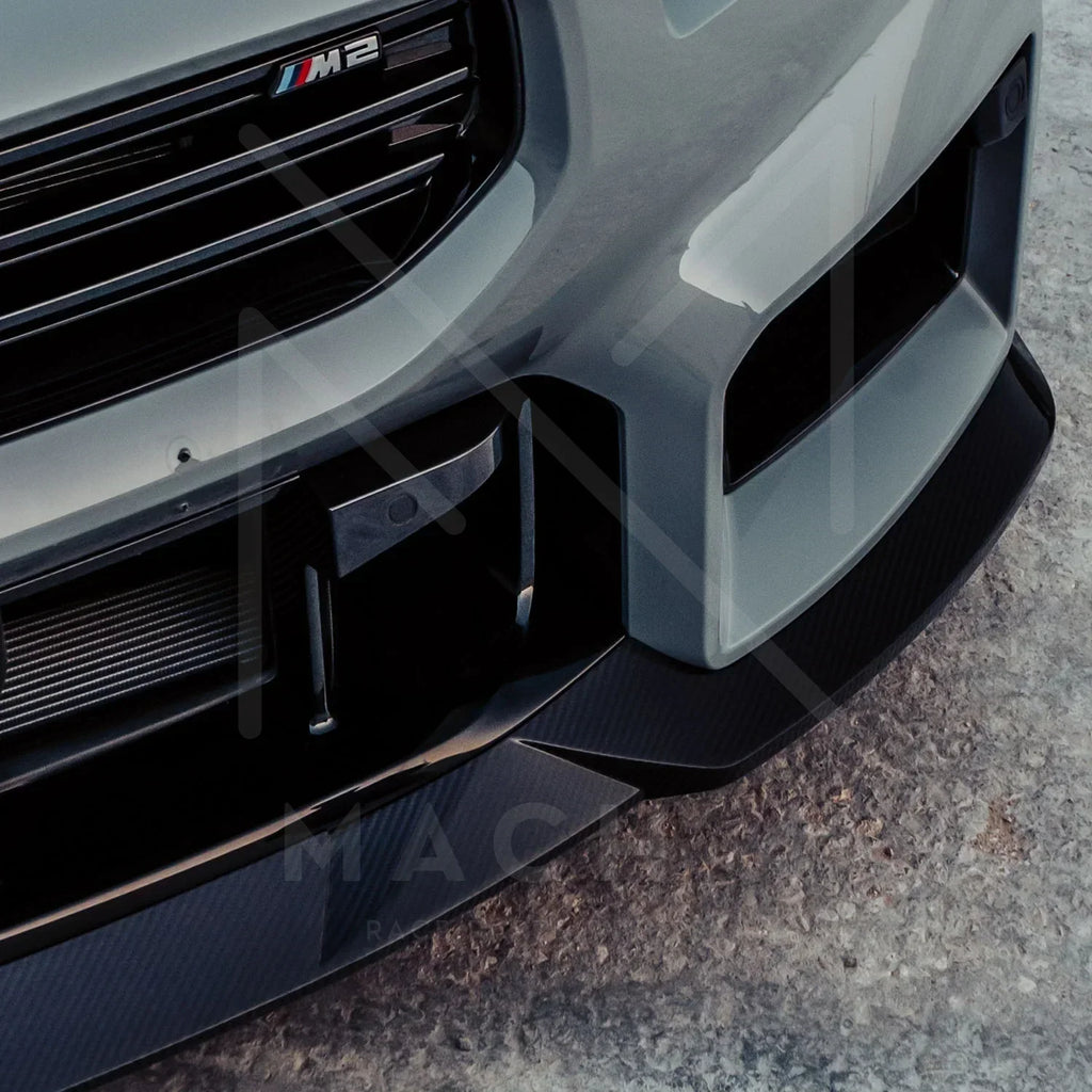 R44/MHC Edition 1 Carbon Front Splitter / Frontlippe für BMW M2 G87 - Akrapovic Auspuffanlage