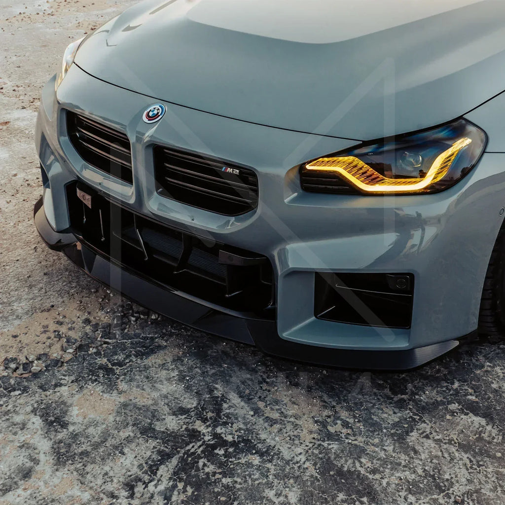 R44/MHC Edition 1 Carbon Front Splitter / Frontlippe für BMW M2 G87 - Akrapovic Auspuffanlage