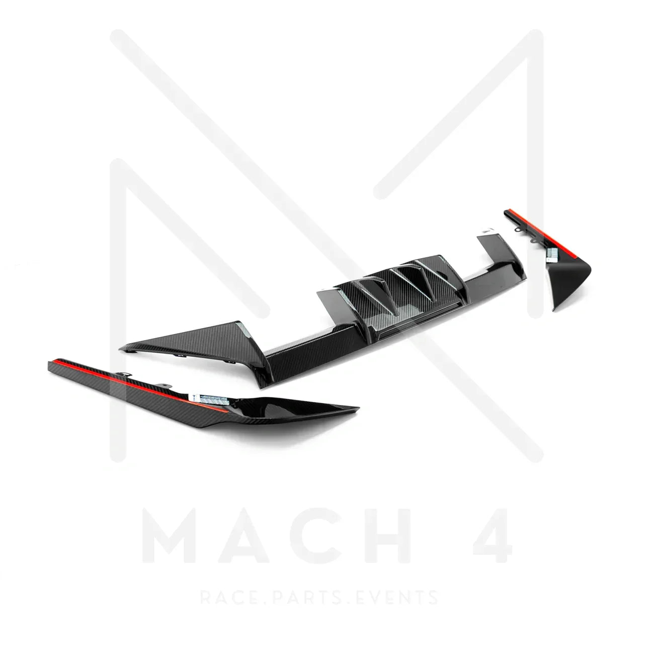 R44/MHC Edition 1 Carbon Diffusor 3-Teilig für BMW M2 G87 - Akrapovic Auspuffanlage