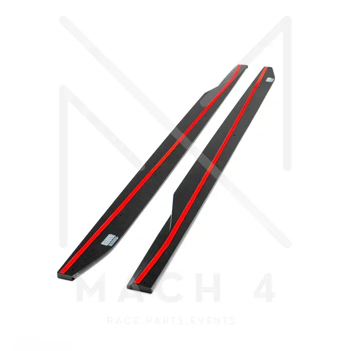 R44/MHC Edition 1 Carbon Seitenschweller / Side Skirts für BMW M2 G87 - Akrapovic Auspuffanlage
