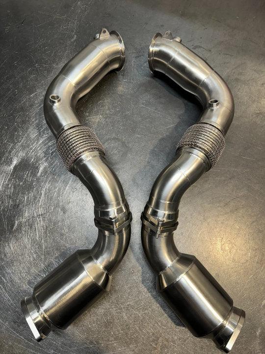 MH-Pipes Downpipes S63 Motor für BMW M8 F91/F92/F93 LCI / M8 Competition F91/F92/F93 LCI - Akrapovic Auspuffanlage