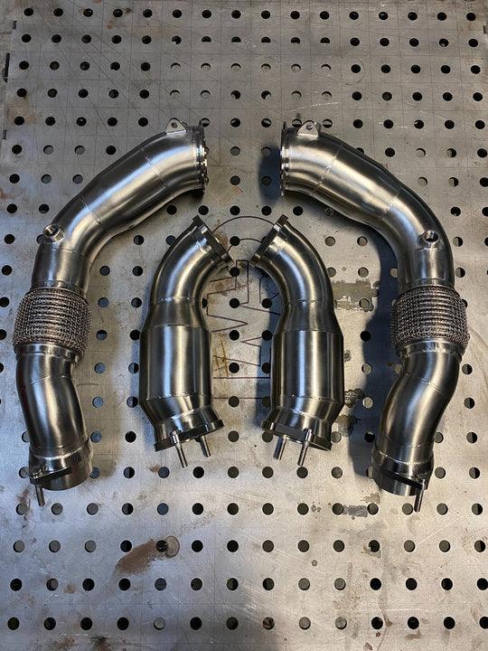 MH-Pipes Downpipes S63 Motor für BMW M8 F91/F92/F93 LCI / M8 Competition F91/F92/F93 LCI - Akrapovic Auspuffanlage
